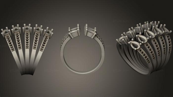 Ювелирные перстни и кольца (Кольцо 217, JVLRP_0699) 3D модель для ЧПУ станка
